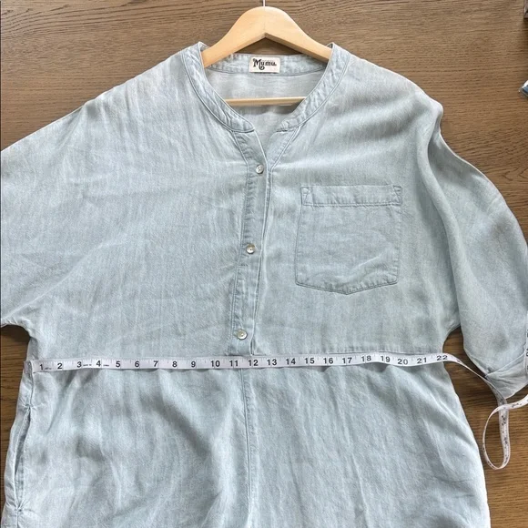 Mumu Light Wash Chambray Tunic - Picture 3 of 5